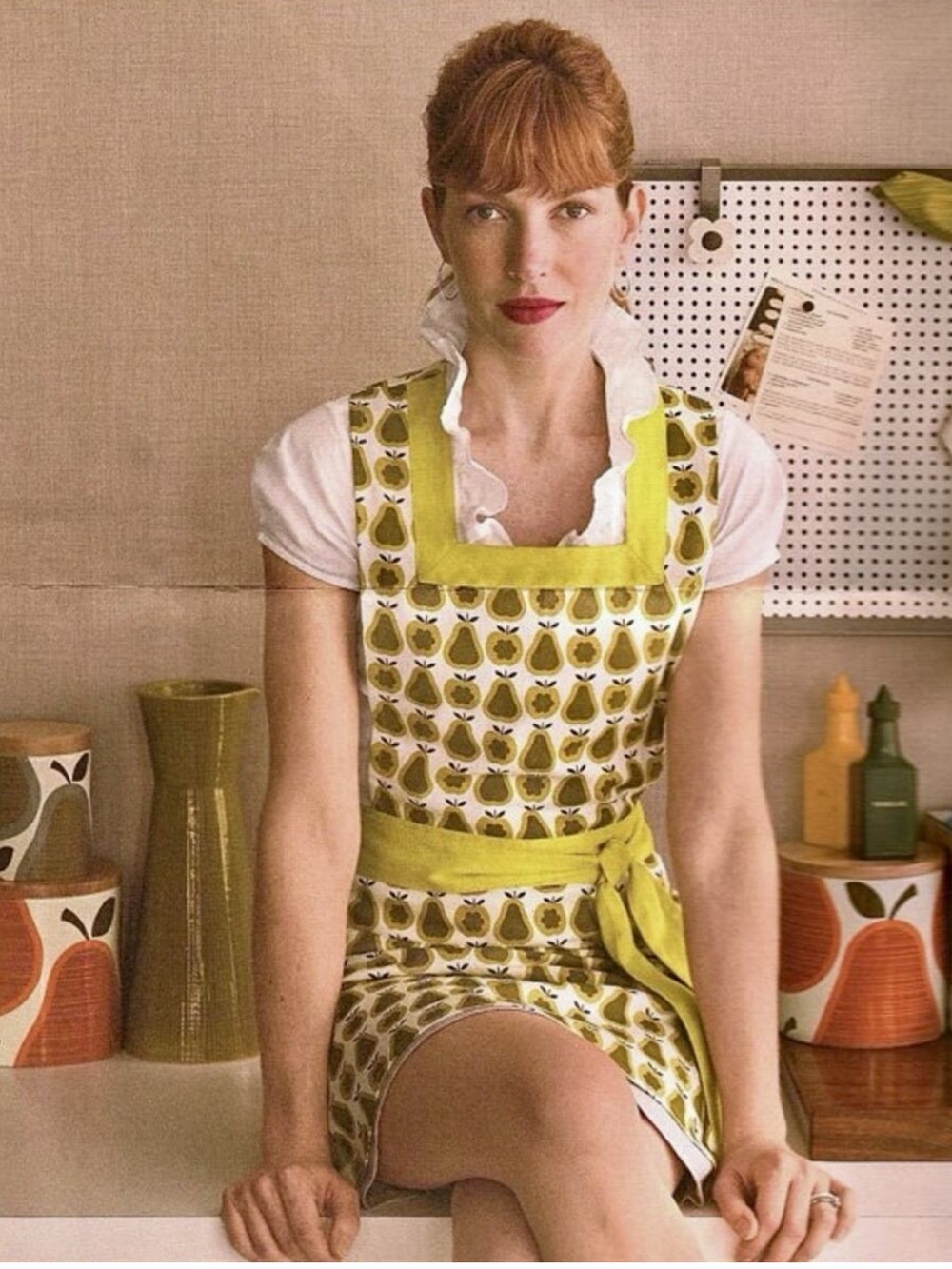 ORLA KIELY Kitchen Apron Pear Print 🍐 rare 2009 target